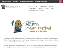 Tablet Screenshot of allistonpotatofestival.com